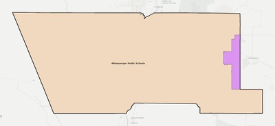 Bernalillo County NM school district boundaries map