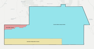 Cibola County NM school district boundaries map
