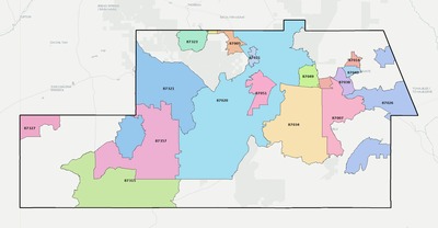 Cibola County NM ZIP code boundaries map