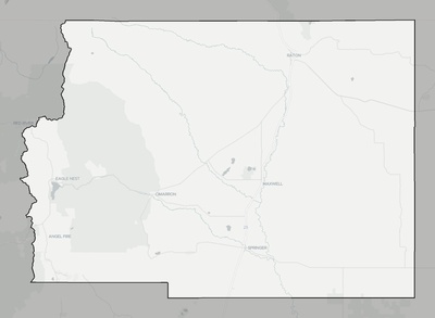 Colfax County NM county basemap context