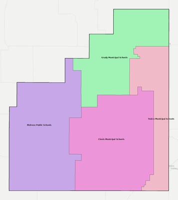 Curry County NM school district boundaries map