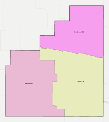 Curry County NM townships and subdivisions map