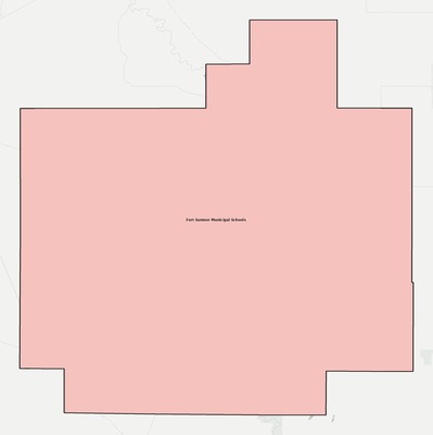 De Baca County NM school district boundaries map