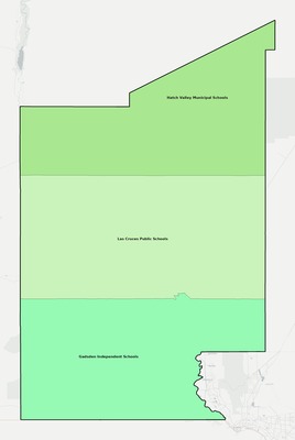 Doña Ana County NM school district boundaries map
