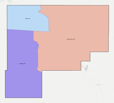 Guadalupe County NM townships and subdivisions map