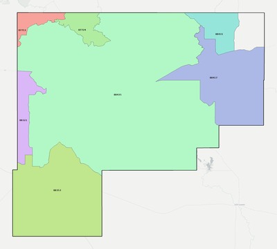 Guadalupe County NM ZIP code boundaries map