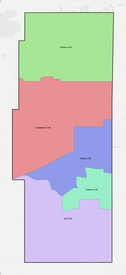 Lea County NM townships and subdivisions map
