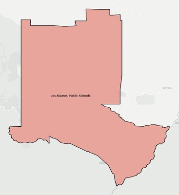 Los Alamos County NM school district boundaries map
