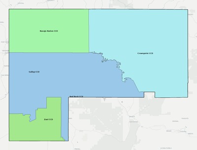McKinley County NM townships and subdivisions map
