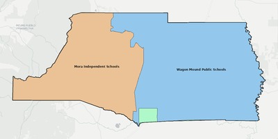 Mora County NM school district boundaries map