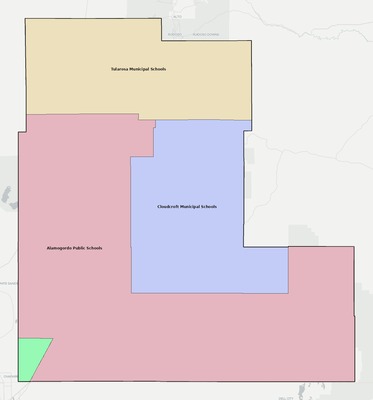 Otero County NM school district boundaries map