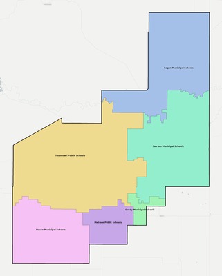 Quay County NM school district boundaries map