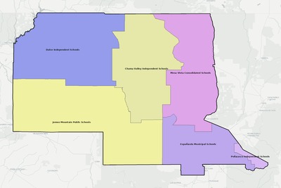 Rio Arriba County NM school district boundaries map