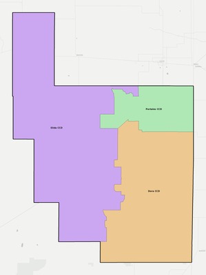 Roosevelt County NM townships and subdivisions map