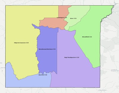 San Juan County NM county subdivision map preview