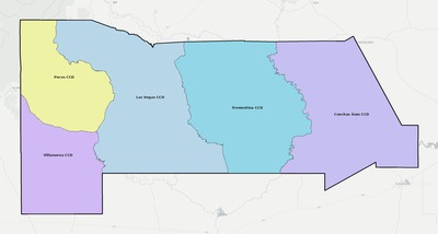 San Miguel County NM townships and subdivisions map