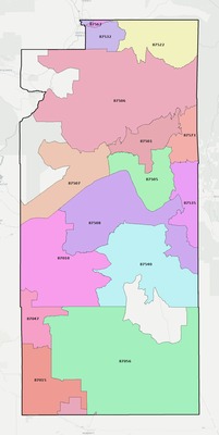 Santa Fe County NM ZIP code boundaries map