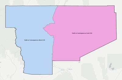 Sierra County NM townships and subdivisions map