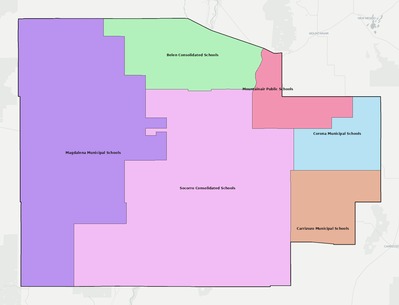 Socorro County NM school district boundaries map