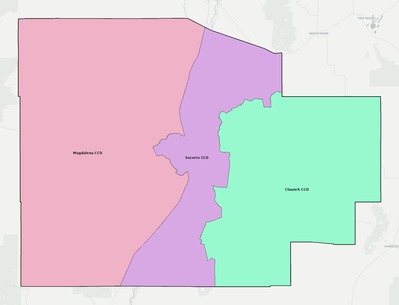 Socorro County NM townships and subdivisions map