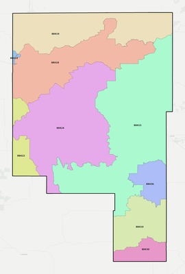 Union County NM ZIP code boundaries map