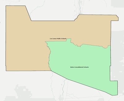 Valencia County NM school district boundaries map