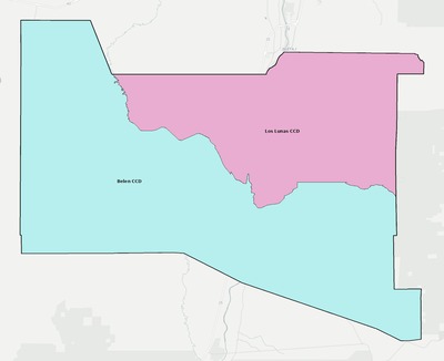Valencia County NM townships and subdivisions map