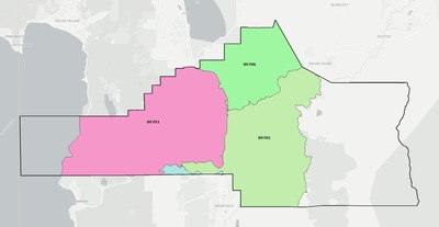 Carson City County NV ZIP code boundaries map