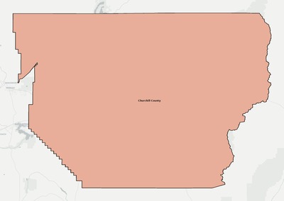 Churchill County NV school district boundaries map