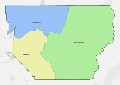 Churchill County NV townships and subdivisions map
