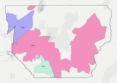 Churchill County NV ZIP code boundaries map