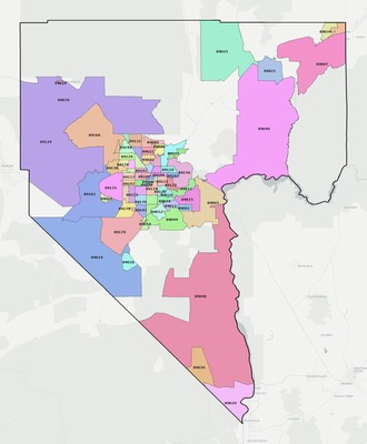 Clark County NV ZIP code map preview