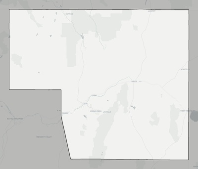 Elko County NV county basemap context