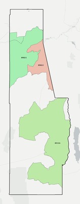 Eureka County NV ZIP code boundaries map