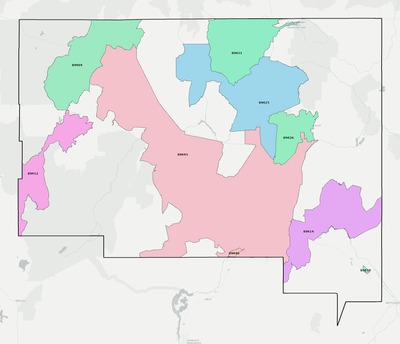 Humboldt County NV ZIP code boundaries map