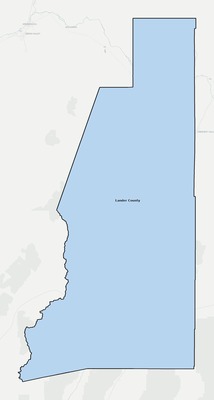 Lander County NV school district boundaries map