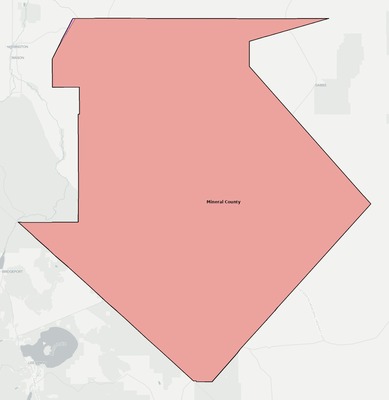 Mineral County NV school district boundaries map