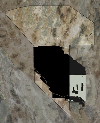 Nye County NV USGS imagery and topo map