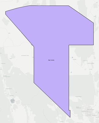 Nye County NV school district boundaries map
