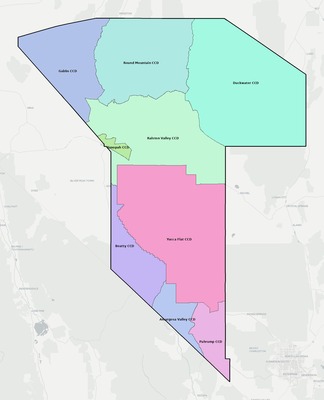 Nye County NV county subdivision map preview