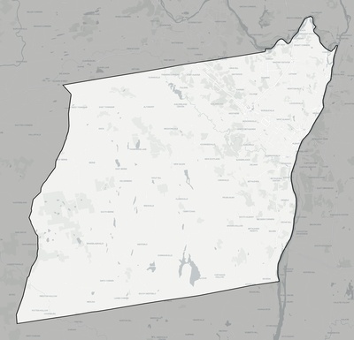 Albany County NY county basemap context