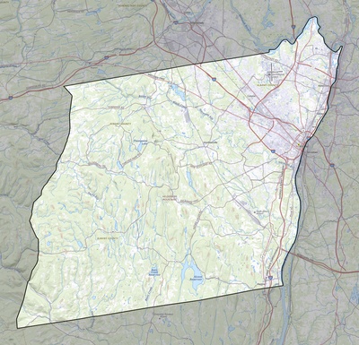 Albany County NY USGS topo map