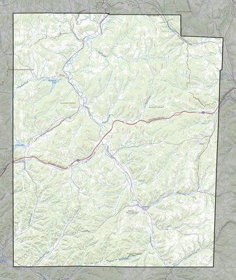Allegany County NY USGS topo map