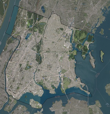 Bronx County NY USGS imagery and topo map