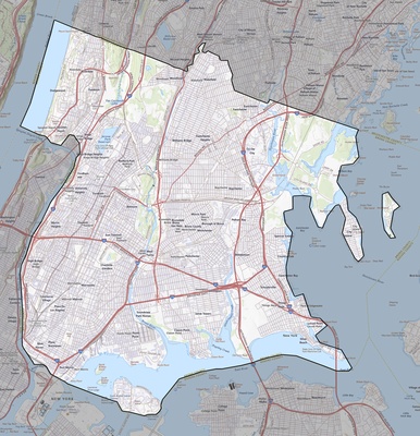 Bronx County NY USGS topo map