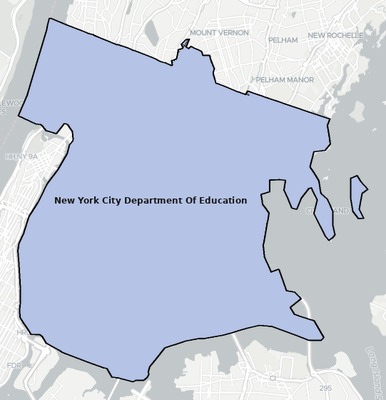 Bronx County NY school district boundaries map