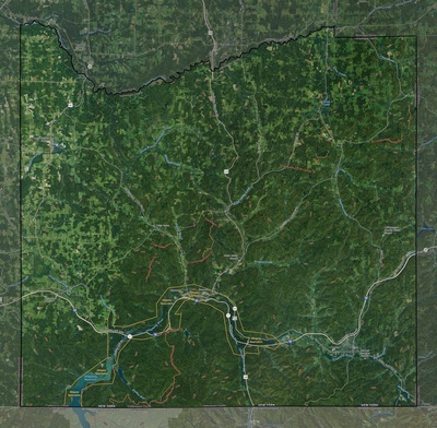 Cattaraugus County NY USGS imagery and topo map