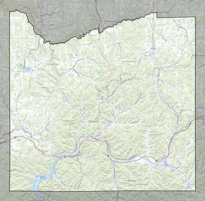Cattaraugus County NY USGS topo map