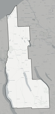 Cayuga County NY county basemap context
