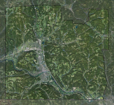 Chemung County NY USGS imagery and topo map